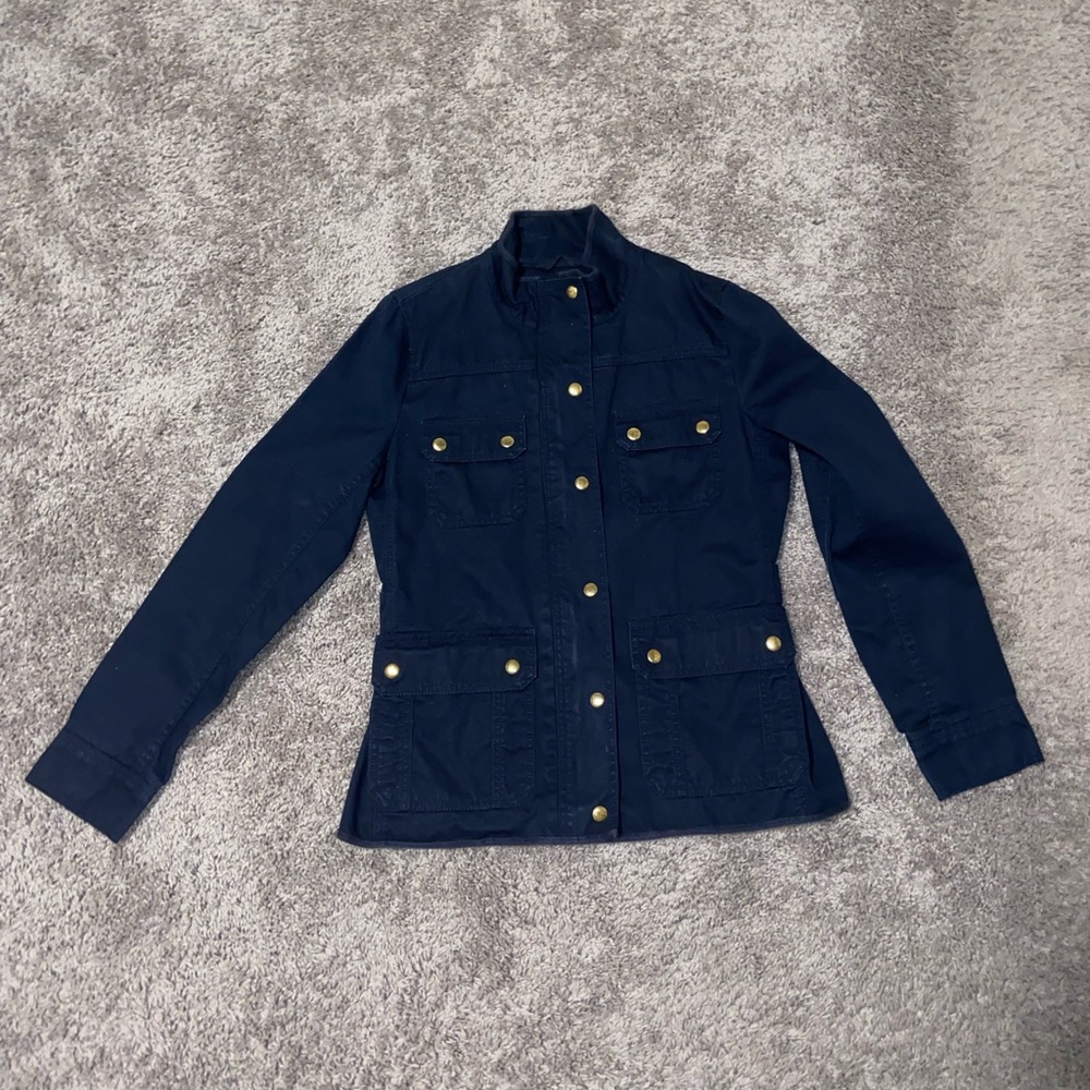 J. Crew Navy Relaxed Boyfriend Field Jacket Size S